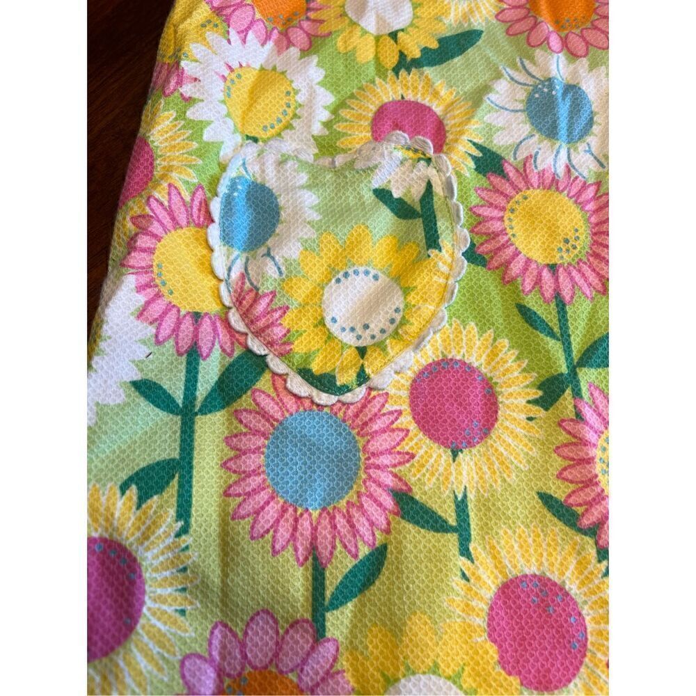 Vtg Lilly Pulitzer Girls 14 Shift Dress Colorful Flowers Sleeveless Waffle Knit - Picture 6 of 6